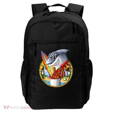 Summertime Beach Shark Surfing Backpack