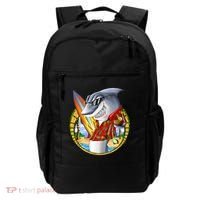 Summertime Beach Shark Surfing Backpack thumb 0