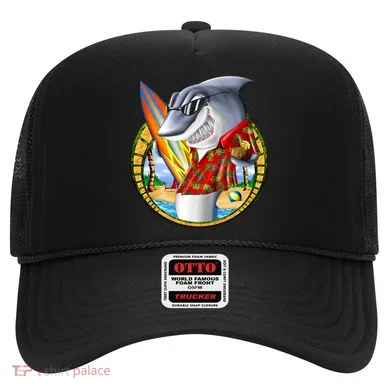 Summertime Beach Shark Surfing Hat
