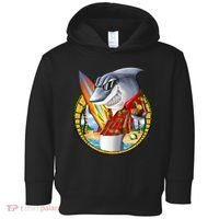 Summertime Beach Shark Surfing Toddler Hoodie thumb 0