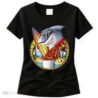 Summertime Beach Shark Surfing Women's T-Shirt thumb 0
