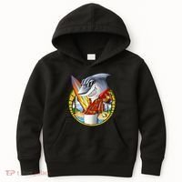 Summertime Beach Shark Surfing Kids Hoodie thumb 0