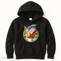 Summertime Beach Shark Surfing Kids Hoodie thumb 0