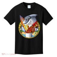Summertime Beach Shark Surfing Kids T-Shirt thumb 0