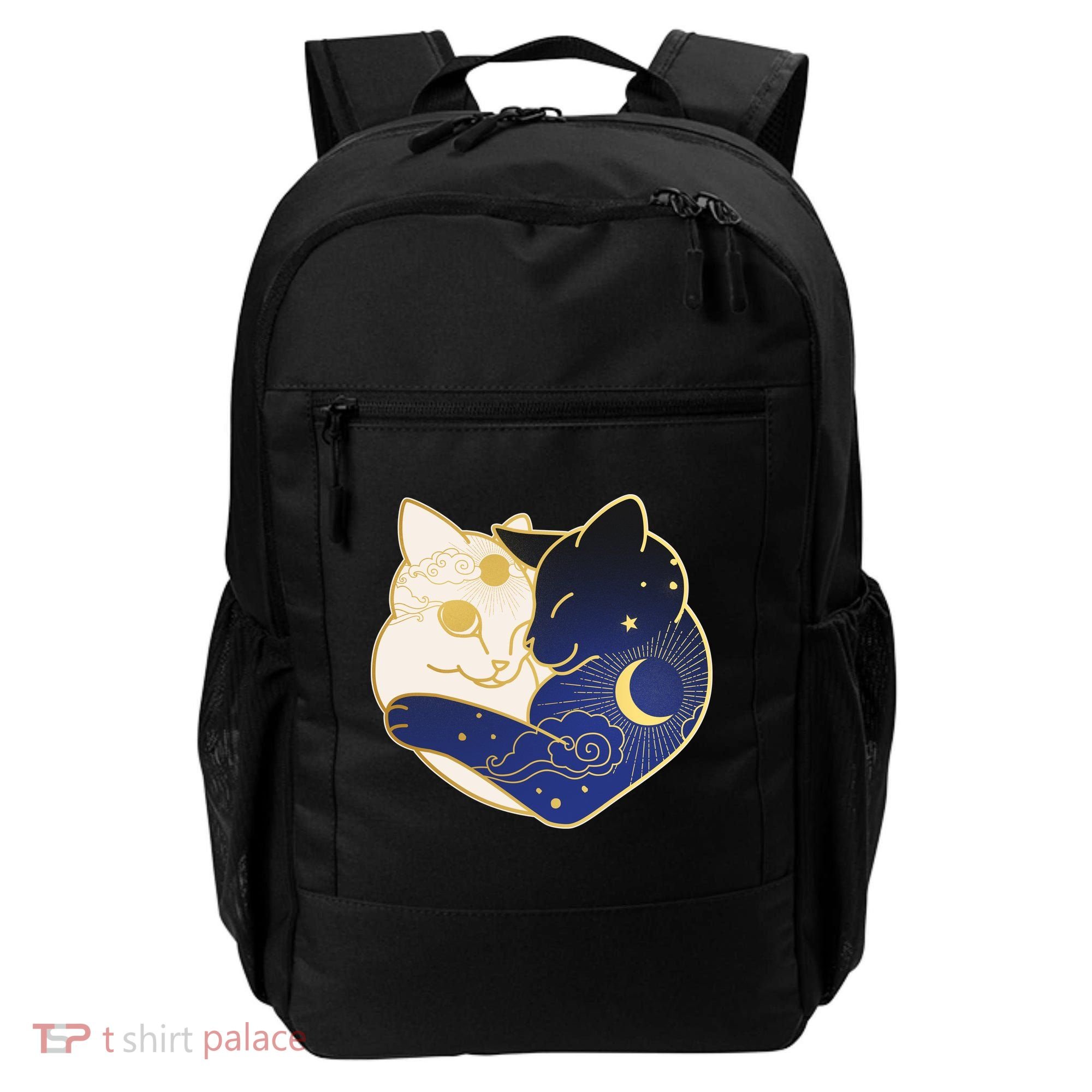 Sun and Moon Yin and Yang Cats Backpack