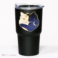 Sun and Moon Yin and Yang Cats Tumbler thumb 0