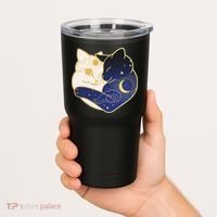 Sun and Moon Yin and Yang Cats Tumbler thumb 2