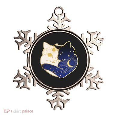 Sun and Moon Yin and Yang Cats Ornament