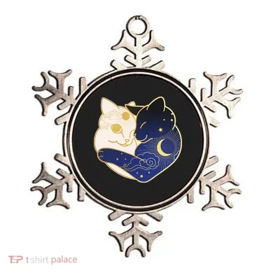 Sun and Moon Yin and Yang Cats Ornament