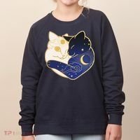Sun and Moon Yin and Yang Cats Women's Sweatshirt thumb 0