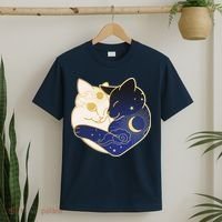 Sun and Moon Yin and Yang Cats T-Shirt thumb 2