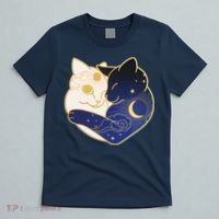 Sun and Moon Yin and Yang Cats T-Shirt thumb 5