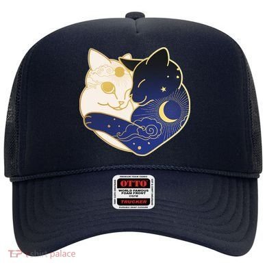 Sun and Moon Yin and Yang Cats Hat