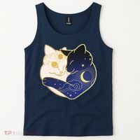Sun and Moon Yin and Yang Cats Tank Top thumb 2