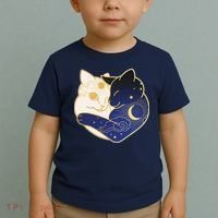 Sun and Moon Yin and Yang Cats Toddler T-Shirt thumb 2