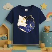 Sun and Moon Yin and Yang Cats Toddler T-Shirt thumb 3