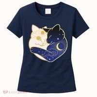 Sun and Moon Yin and Yang Cats Women's T-Shirt thumb 0