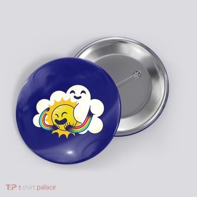 Sun Cloud Love Button