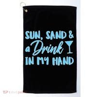 Sun Sand & A Drink In My Hand Golf Towel thumb 0