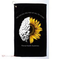 Sun Will Rise We Will Try Again Mental Health Golf Towel thumb 0