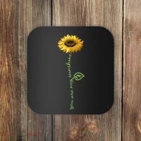 You Are My Sunshine Hippie Sunflower Coaster thumb 0
