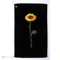 You Are My Sunshine Hippie Sunflower Golf Towel thumb 0