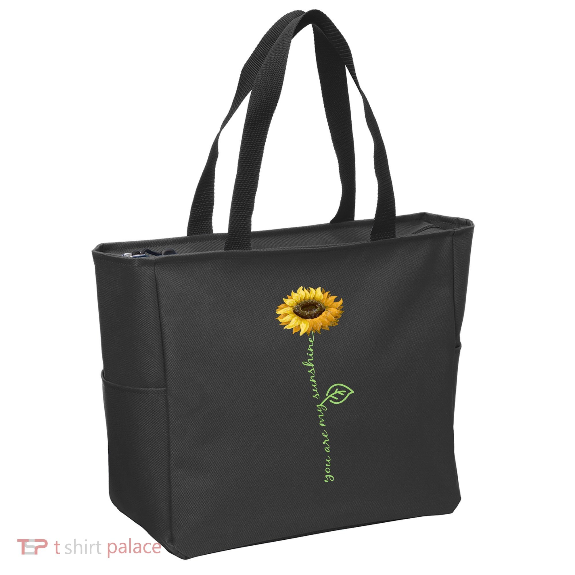 You Are My Sunshine Hippie Sunflower Tote Bag