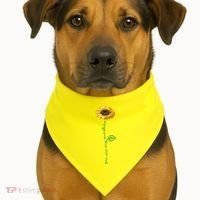 You Are My Sunshine Hippie Sunflower USA-Made Doggie Bandana thumb 1
