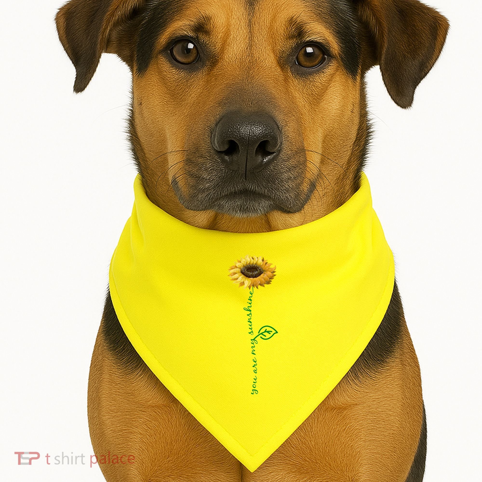 You Are My Sunshine Hippie Sunflower USA-Made Doggie Bandana