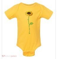 You Are My Sunshine Hippie Sunflower Baby Bodysuit thumb 0