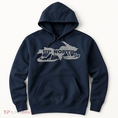 Snowmobile Up North Vintage Motor Sled Gift Hoodie