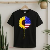 Sunflower American Flag You Are My Sunshine T-Shirt thumb 2