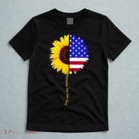 Sunflower American Flag You Are My Sunshine T-Shirt thumb 5