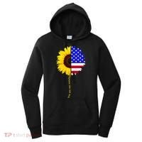 Sunflower American Flag You Are My Sunshine Women's Hoodie thumb 0