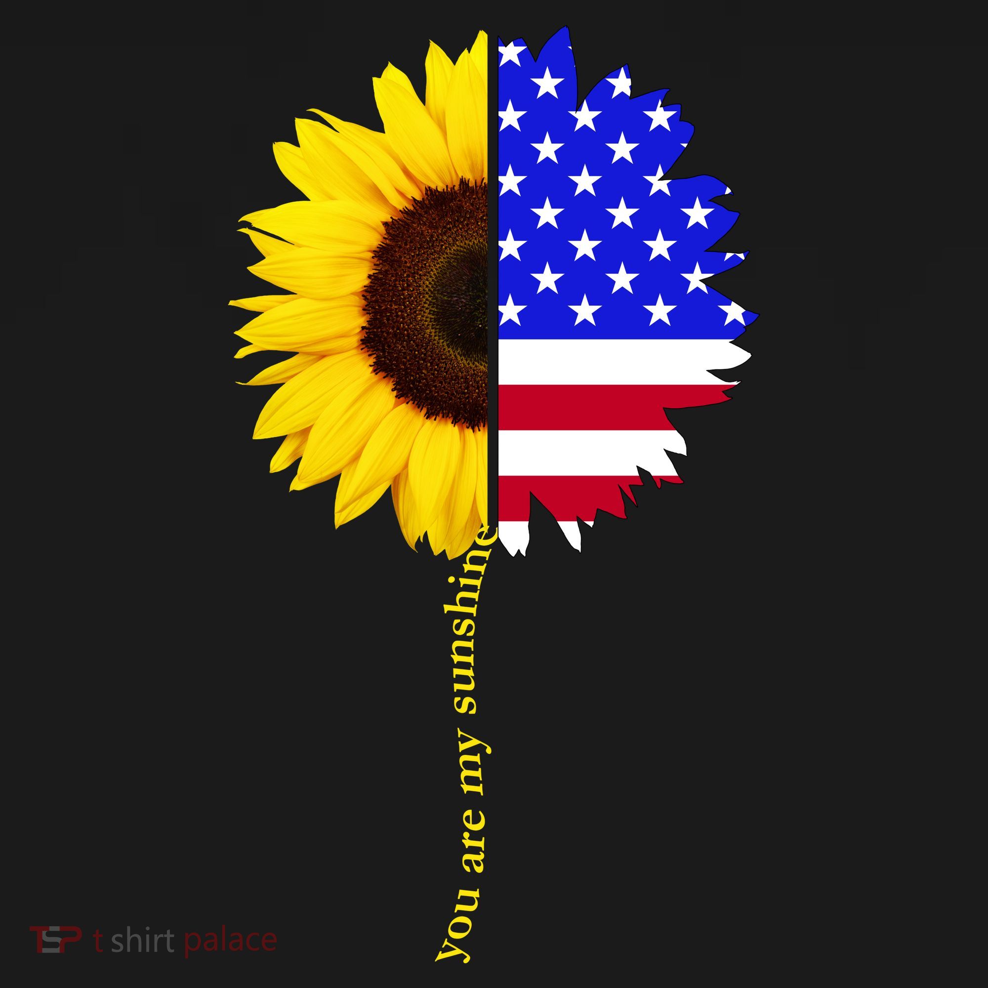 Sunflower American Flag You Are My Sunshine Women's Hoodie
