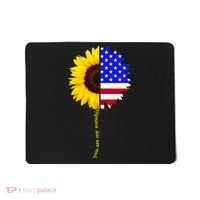 Sunflower American Flag You Are My Sunshine Mousepad thumb 0