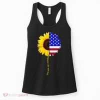 Sunflower American Flag You Are My Sunshine Women's Tank Top thumb 0