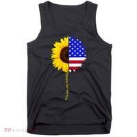 Sunflower American Flag You Are My Sunshine Tank Top thumb 0