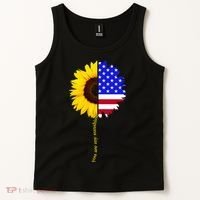 Sunflower American Flag You Are My Sunshine Tank Top thumb 2