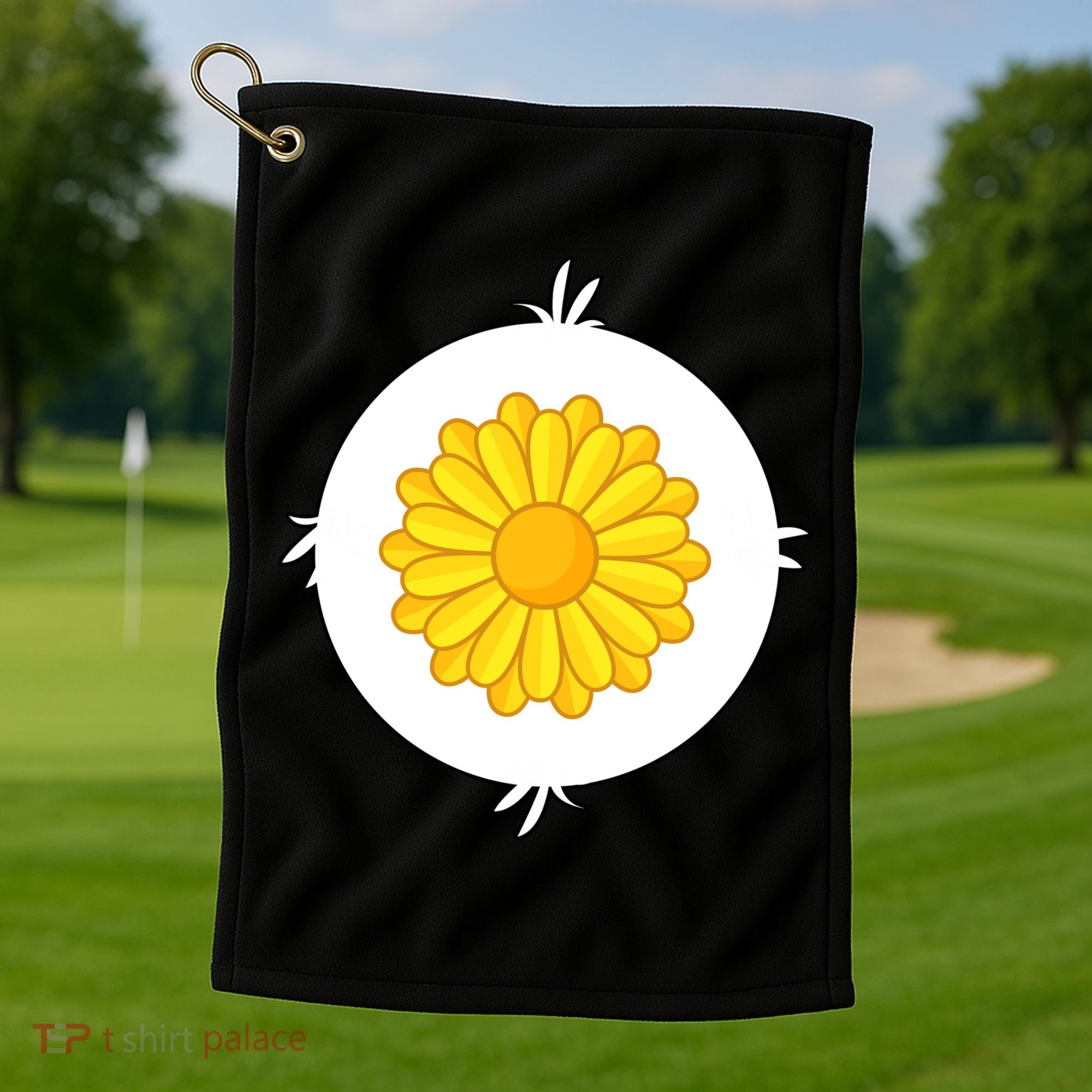 Sunflower Bear Halloween Costume Golf Towel