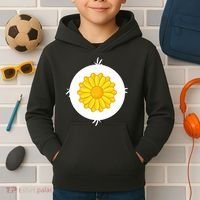 Sunflower Bear Halloween Costume Kids Hoodie thumb 2
