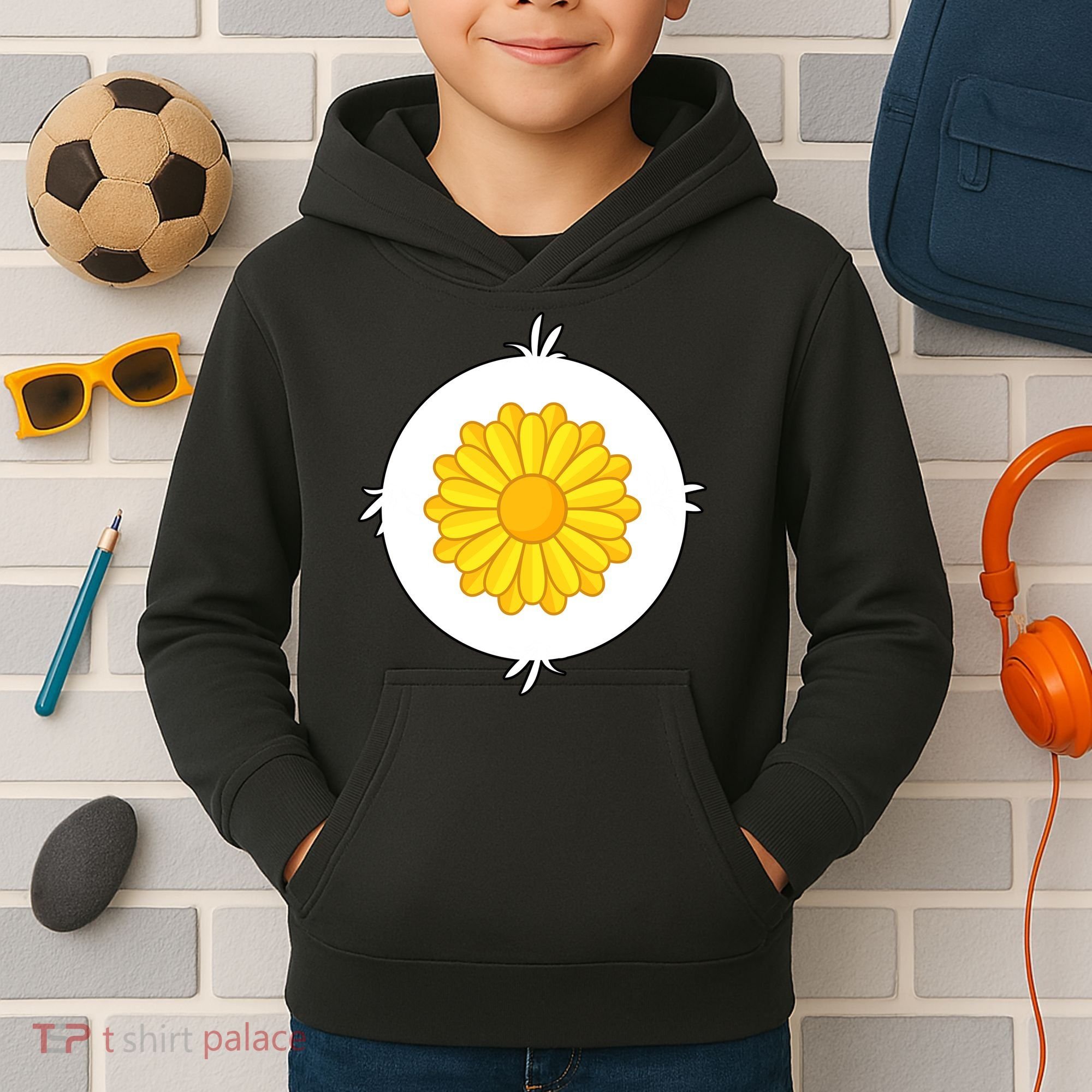 Sunflower Bear Halloween Costume Kids Hoodie