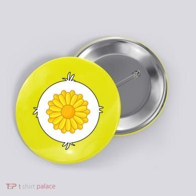 Sunflower Bear Halloween Costume Button
