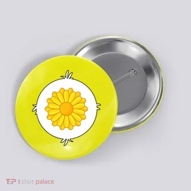Sunflower Bear Halloween Costume Button