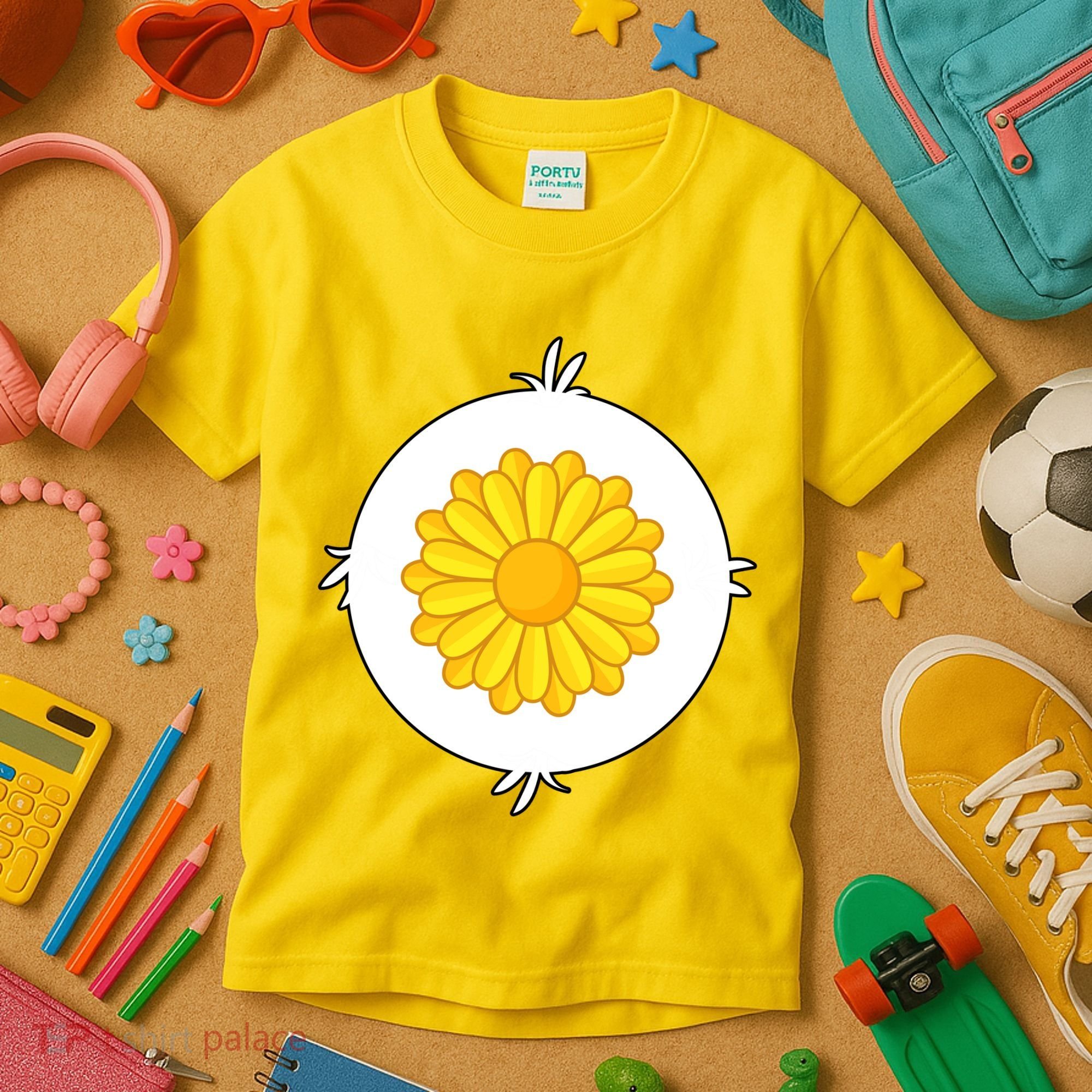 Sunflower Bear Halloween Costume Kids T-Shirt