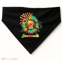 Sunflower Fist Juneteenth Black History African American USA-Made Doggie Bandana thumb 0