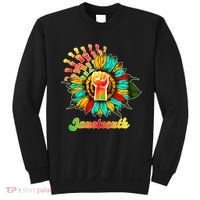 Sunflower Fist Juneteenth Black History African American Sweatshirt thumb 0
