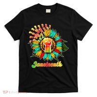 Sunflower Fist Juneteenth Black History African American T-Shirt thumb 0
