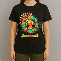 Sunflower Fist Juneteenth Black History African American T-Shirt thumb 4