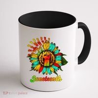 Sunflower Fist Juneteenth Black History African American Coffee Mug thumb 1